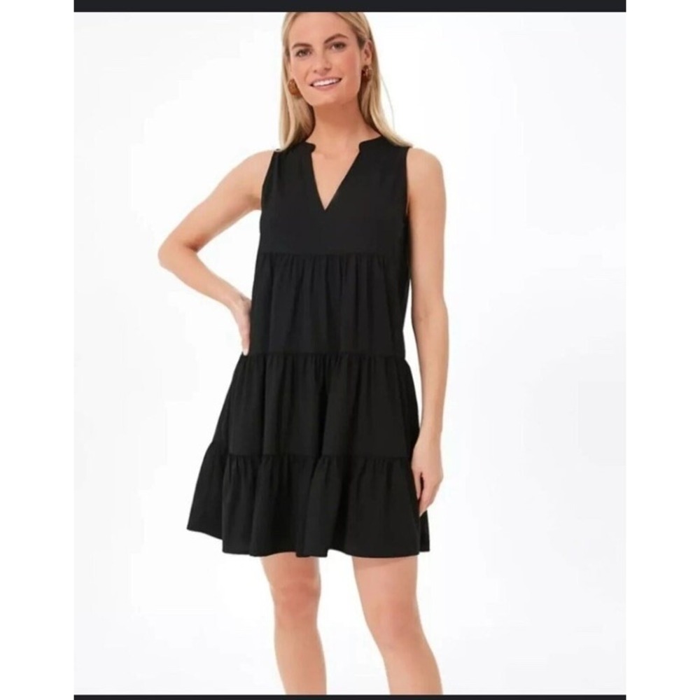 Pomander Place Tuckernuck Kenzo Dress XXL Black Sleeveless Tiered Mini A-Line